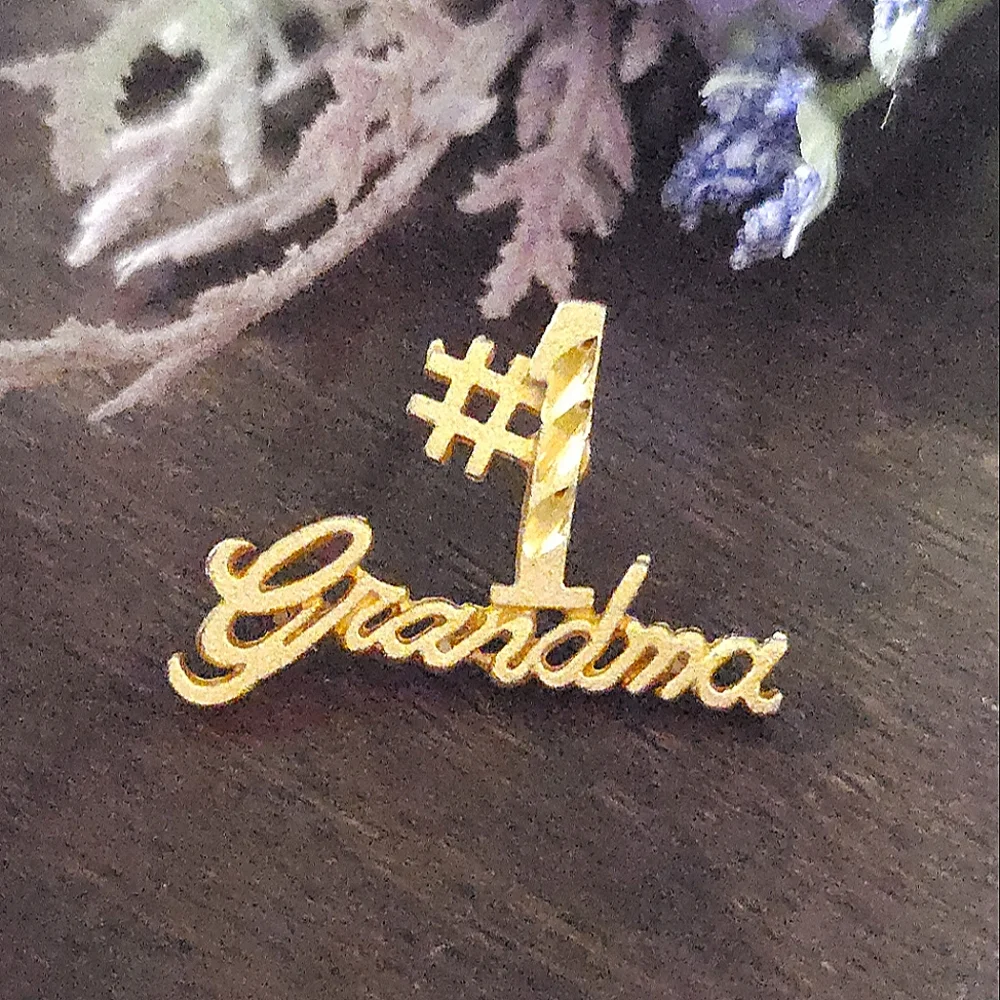 Vintage Gold Plated #1 Grandma Pin or Brooch